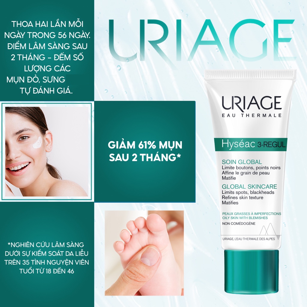 Kem Ngăn Ngừa Mụn Trứng Cá Hỗn Hợp Uriage 40ml