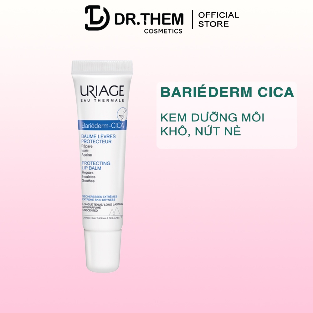 Kem Chăm Sóc Môi Khô, Nứt Nẻ Uriage Bariederm Cica Levres Baume Protecteur 15ml