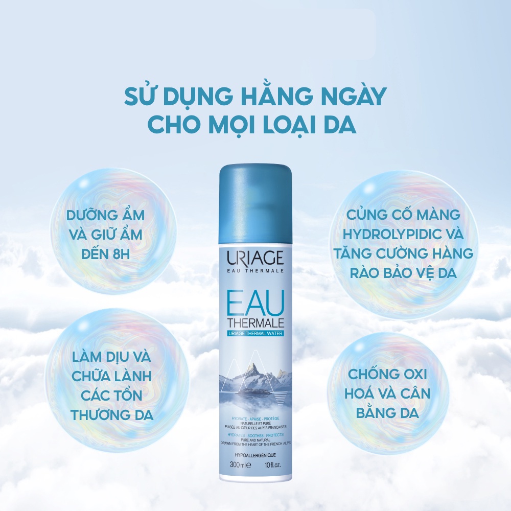 Xịt khoáng dưỡng ẩm, cân bằng và làm dịu da - Eau Thermale Uriage - 50ml/150ml/300ml