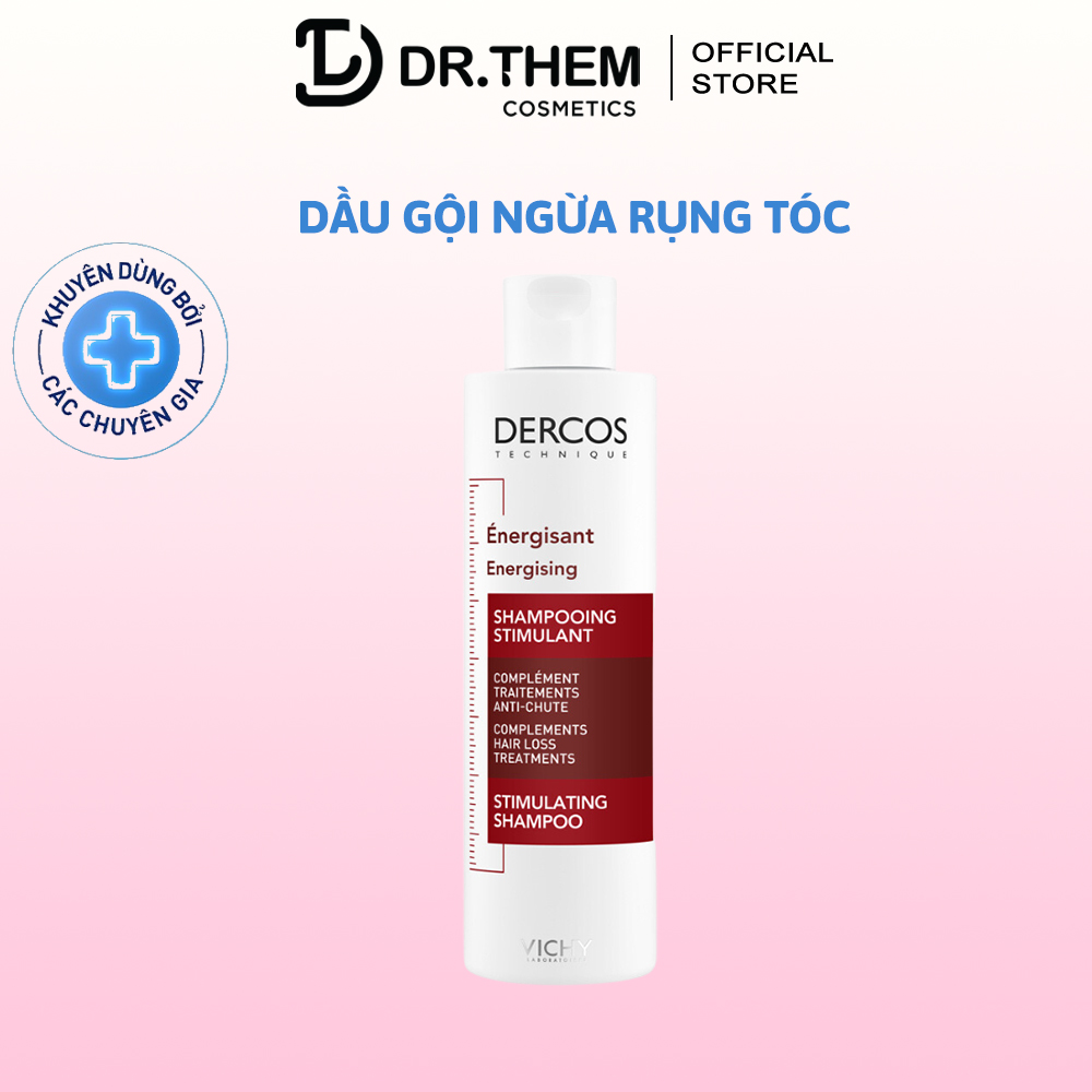 Dầu gội ngăn ngừa rụng tóc, dành cho tóc yếu, tóc hư tổn Vichy Dercos Energising 200ml