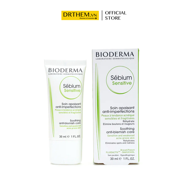 Kem Dưỡng Ẩm Cho Da Nhạy Cảm Bioderma Sensitive [30ml]